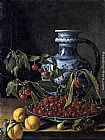 Still-Life with Fruit and a Jar by Luis Melendez